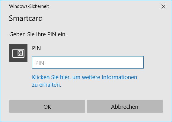 BitLocker To Go Smartcard PIN Eingabe um Speichermedium zu öffnen