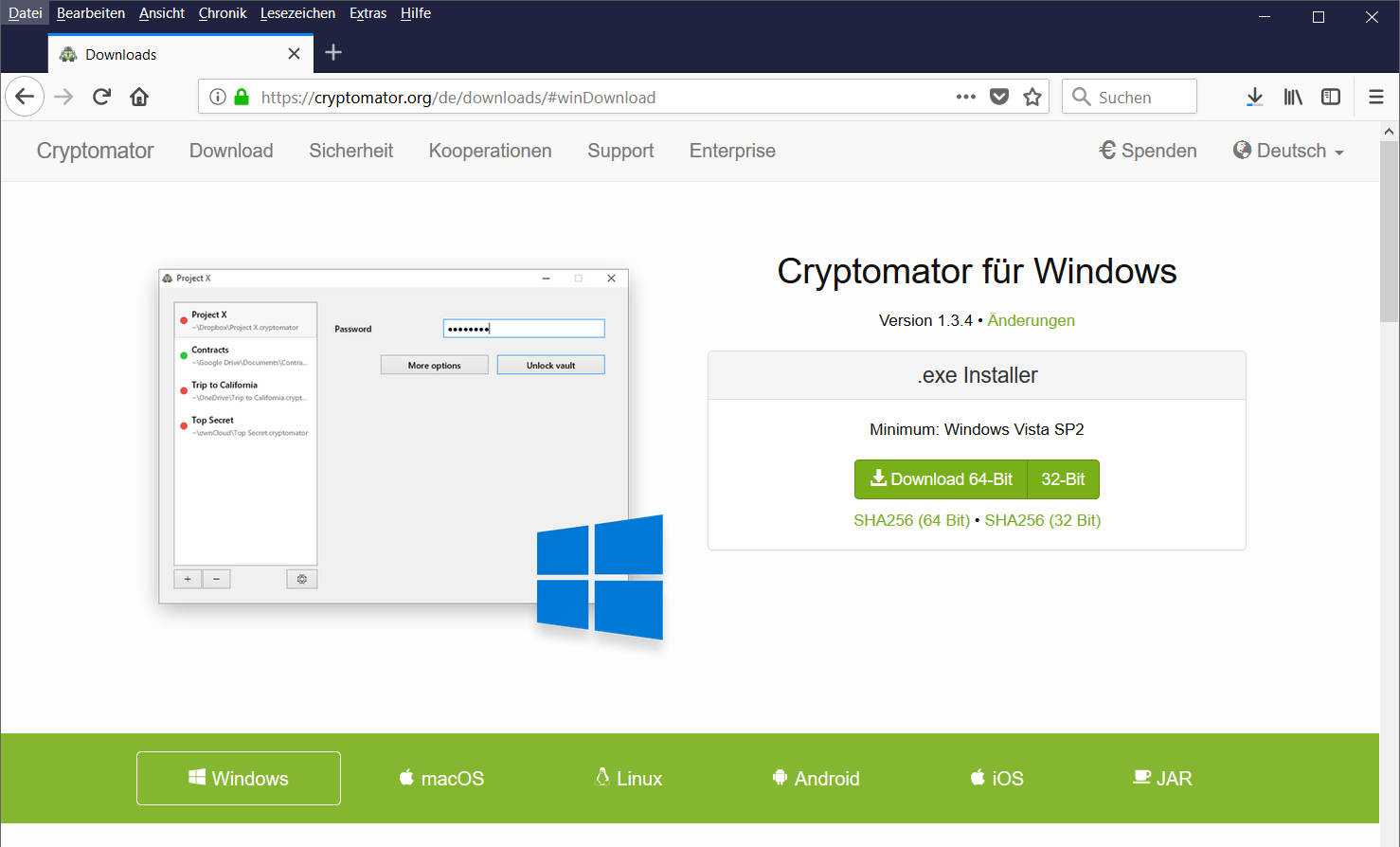 Download Cryptomator für Windows